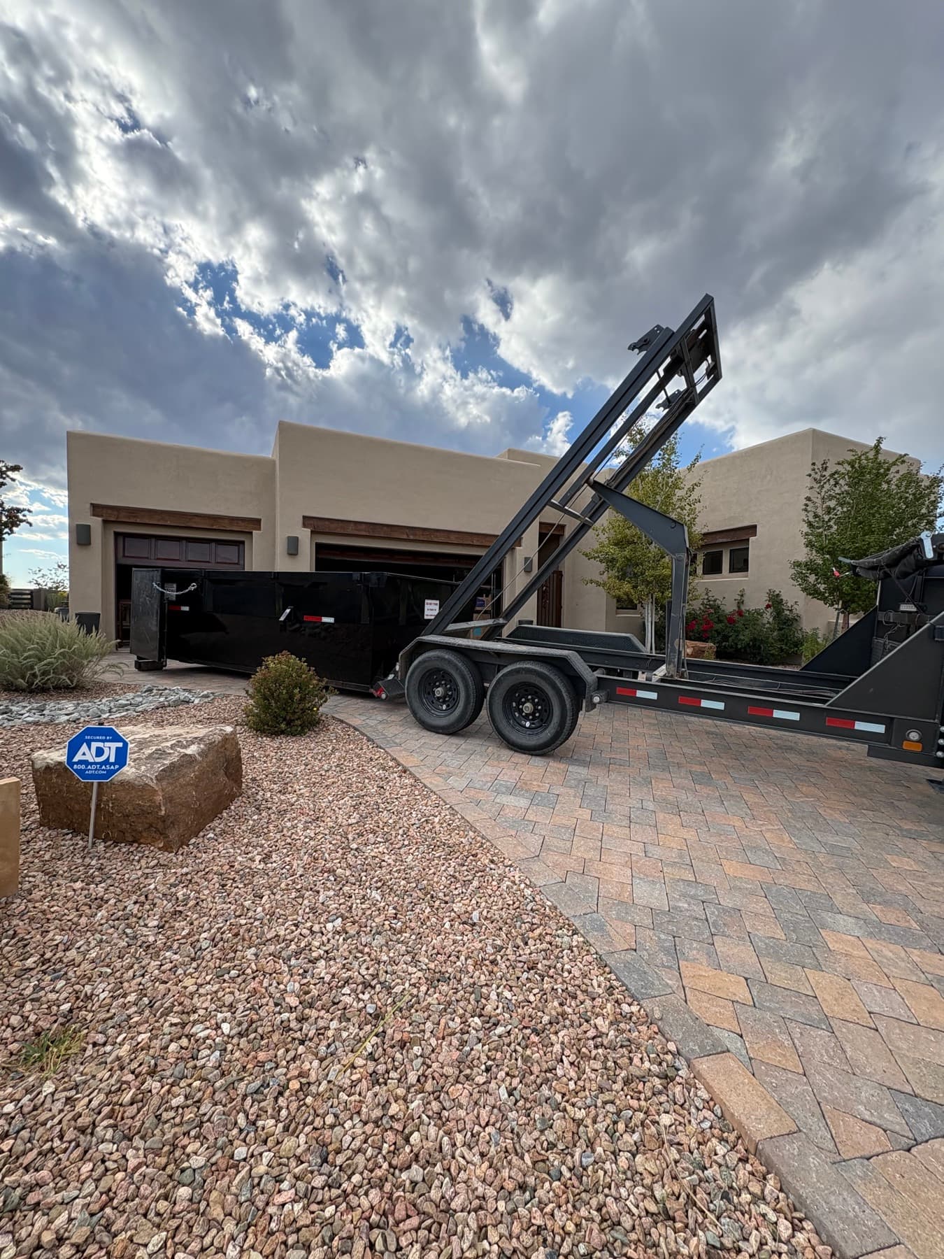Waste management trucks